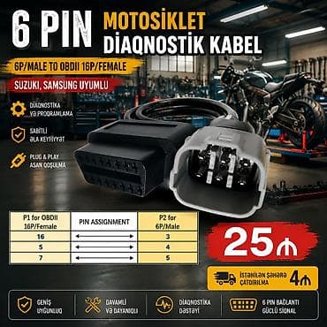 yamaha moto: Motosiklet üçün diaqnostika kabeli. Qiymət və modellər elandakı — 4