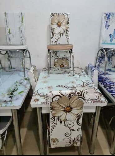 açılıb yığılan stollar: ✔️Türk istehsalı🇹🇷 *Kuxna üçün stol stul dəsti* 2 stul açılan masa — 4