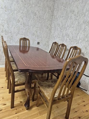 стулья недорого: Для гостиной, Прямоугольный стол, 6 стульев — 1
