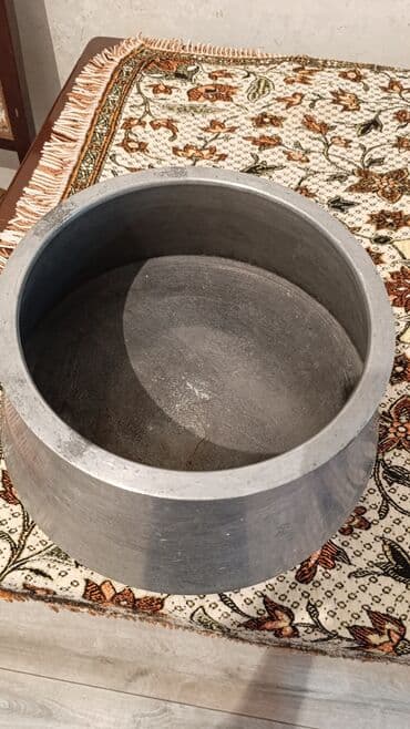 karaca qranit qazan desti: İşlənmiş, Aş qazanı, rəng - Boz, Alüminium — 2