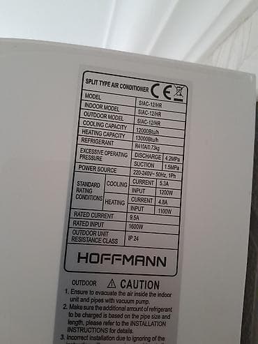 ucuz kandisaner: Hoffmann split tipli kondisioner – SIAC-12/HR Xüsusiyyətlər: - — 5
