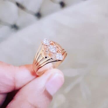 tək qaş: Nişan, Üzük, Sarı qızıl, 585 Əyar — 6