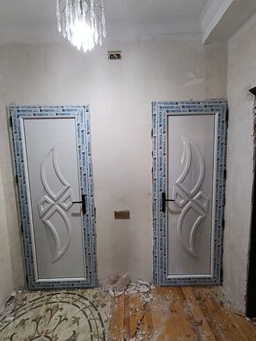 пластиковые двери для ванной: Açıq rəngli PVC interyer qapıları - Material: PVC/profil (markalar — 2