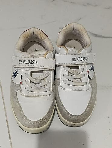 Uşaq geyimi və ayaqqabıları: Rəng - Ağ Krossovkalar, Polo, Ölçü: 29, Oğlan üçün — 4