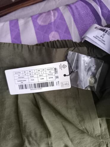 женские брюки кюлоты: Şalvar, XS, rəng - Yaşıl — 2