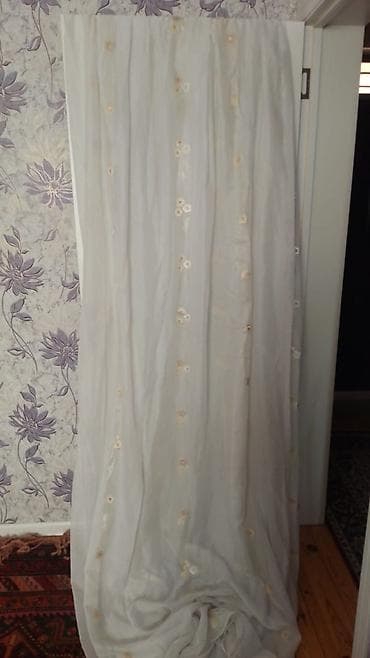atlas parça qiyməti: Ağ rəngli tül pərdə - - Baxım: əl ilə və ya həssas rejimdə yuma, - — 1