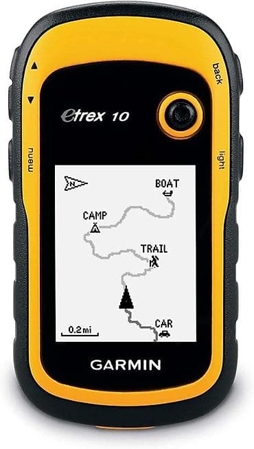 oyuncu komputer: Garmin eTrex 10 əl GPS naviqatoru - Kompakt, möhkəm korpus; sarı-qara — 1