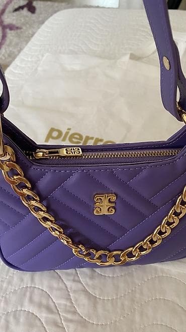 Şəxsi əşyalar: Pierre Cardin çiyin çantası – bənövşəyi yenidir hec istafede — 3