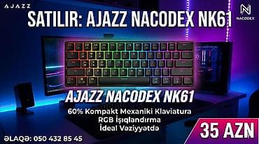 oyun kamputer: AJAZZ NACODEX NK61 mexaniki klaviatura - 60% kompakt ölçü — 1