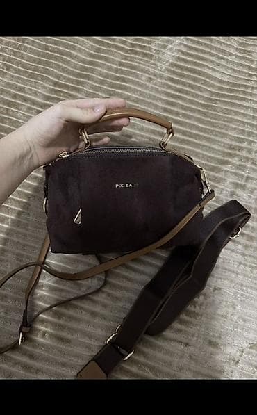 forma herbi: PIXIBAG qadın çantası Tünd qəhvəyi rəngdə, zərif və gündəlik istifadə — 1