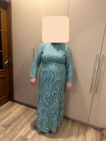 Ziyafət donu Zərif naxışlı uzun don 44,46 razmerə uyğun bir dəfə