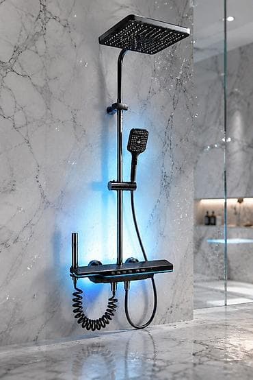 🚿 Ekranlı Termostatik Duş Sistemi ✨ Müasir görünüş, rahat istifadə və