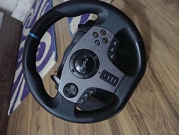 блок питания: PXN yarış sükan dəsti – sükan, 3 pedallı blok və mexaniki sürət qolu — 1