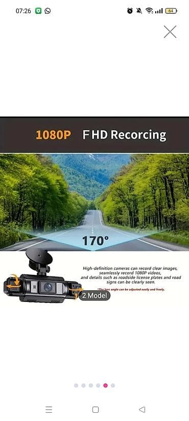 Avtomobil DVR Kamera – 1080P FHD, 170° ön bucaq, 140° arxa və sol — 2