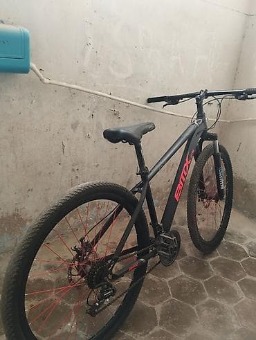velosiped kameri: BMX STC dağ velosipedi - Rəng: mat qara, qırmızı loqo və qırmızı — 9
