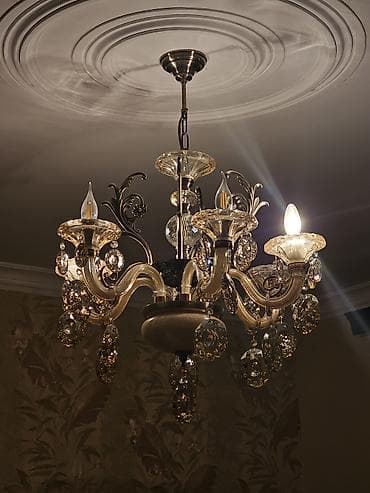 İşıqlandırma: Çılçıraq, 8 lampa, Metal — 4