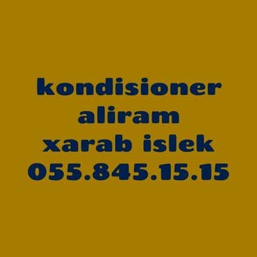 Hernov kondisionerlerin Alisi satisi temiri gorulen islere zemanet