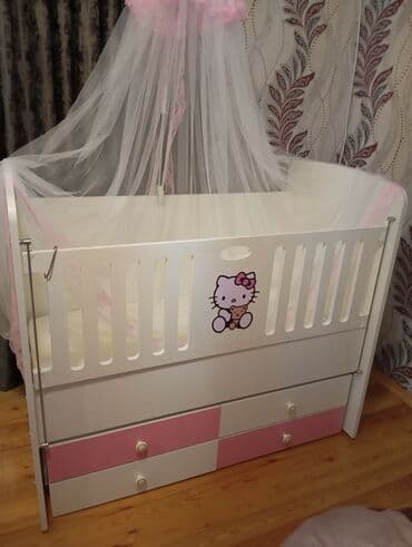 taxt ucun pasteller: Qız üçün, Yeni, Dördbucaq, Beşik, Dəst ilə, Matras ilə, Yellənmə mexanizm ilə — 5