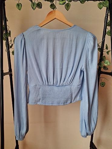 Stradivarius cropped long-sleeve blouse. S ölçü. 10/10 - defektsiz — 5