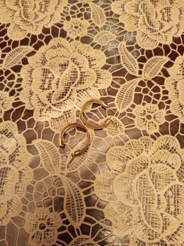 qadın üçün fiantlı sırğalar: Sırğa, Sarı qızıl — 9