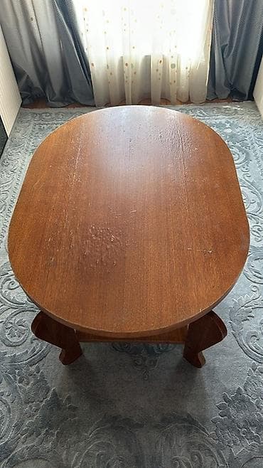 taxta stollar: Oval masa, Açılmayan, Təkərsiz, Taxta, Zəmanətsiz — 2