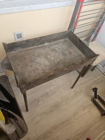 Metall manqal/şiş kababı sobası 40X70 ölçülü manqal 3-4 dəfə işlənib — 2