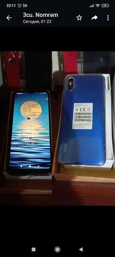 redmi 11 s ekran: Xiaomi Redmi 9A, rəng - Göy, 
 Zəmanət, Sensor, İki sim kartlı — 1