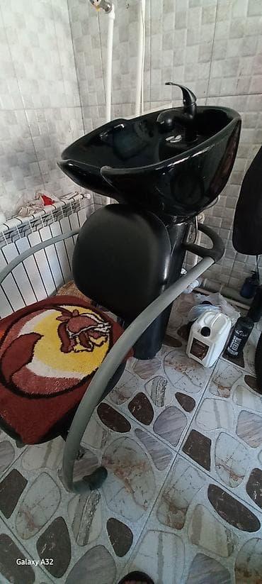 lavabo: Salon üçün saç yuma stansiyası - Rəng: qara - Komplekt: keramik yuma — 3