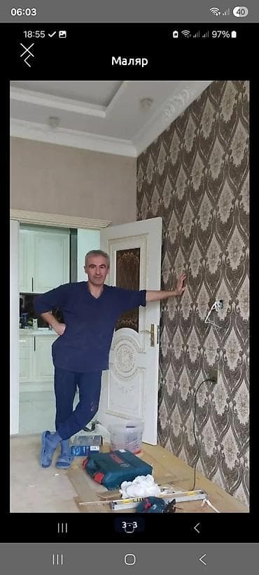 Malyar və dekorativ daxili təmir xidməti Peşəkar malyar işləri: - — 3