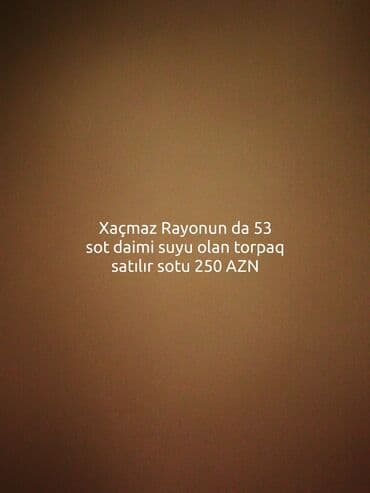 xacmaz torpag: 53 sot — 1