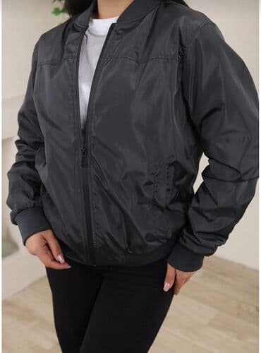 Мужская обувь: Qadınlar üçün qara bomber gödəkcə - Model: klassik bomber kəsim - — 7