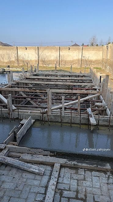 монолит бетон: Monolit beton tökmə və armatur-kalıp xidməti - Bünövrə, kəmər, kolon — 2
