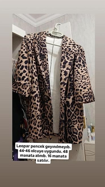 ucuz sepler: Leopar naxışlı pencək. - Ölçü: 44–46-ya uyğundur - Qolları bükməli — 1