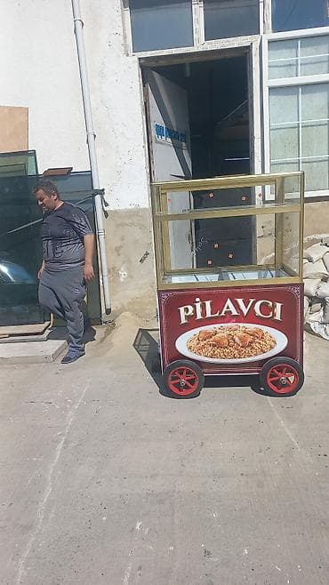 Pilav satışı üçün mobil arabacıq - Dörd təkərli, asan daşınan küçə — 5