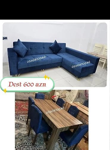 Divan və masa dəstləri: Yeni, Künc divan, Qonaq otağı üçün, Açılmayan, Rusiya — 1