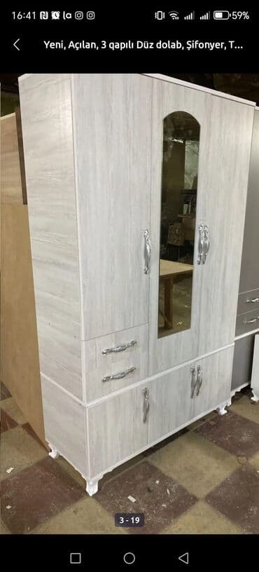 200 lə başlayan nömrələr: Yeni, Açılan, 3 qapılı Düz dolab, Qarderob, paltar dolabı — 2