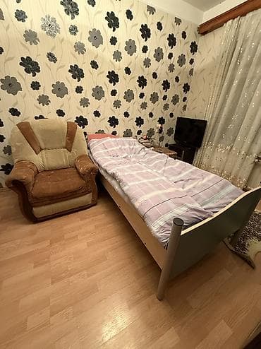 yatag destleri: Yataq otağı mebel dəsti - Rəng: tünd qəhvəyi, gümüşü dekor/profillər — 4