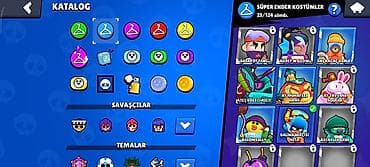 Видеоигры и приставки: Brawl stars hesabıdı 26k kupası var 43 ender kostüm,33süper ender — 3