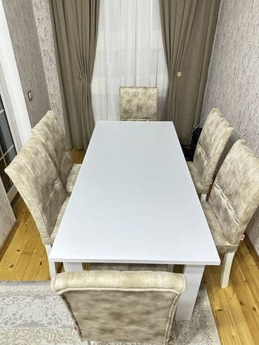 8 neferlik stol stul desti: Super teklif.! MADEYRA✅ - 6 stul 1 stol. Yeniden secilmir super — 7