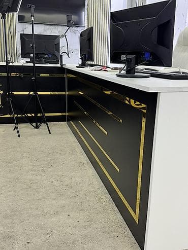 Ofis üçün qəbul masası/L-forma iş masası dəsti - Dizayn: L-formalı — 3