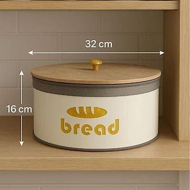 sufreler: Metall “Bread” çörək qutusu 📍 MGT -54274066 - Material: möhkəm metal — 2
