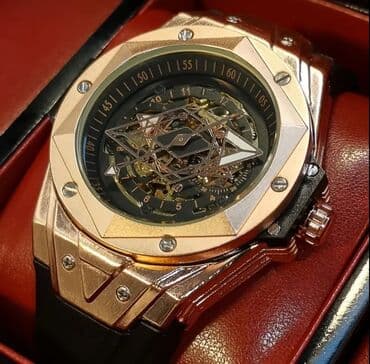 sevgililer ucun qolbaqlar: Yeni, Qol saatı, Hublot, rəng - Qara — 5