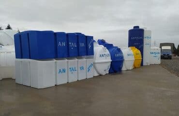 бак нержавейка: 150 lt-dən 20 tona qədər polietilen və polyester əsaslı su çənləri — 1