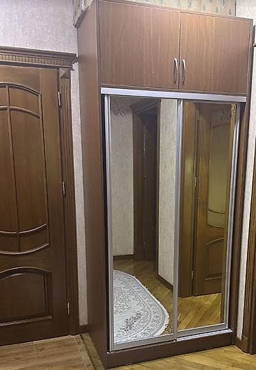 2 qapılı, Güzgülü, Qəhvəyi, Taxta, Kupe, Düz dolab