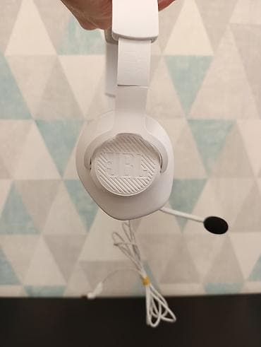 oyun kompüter: JBL quantum 100M2 simli oyun qulaqlığı – ağ rəng - Over-ear dizayn — 4