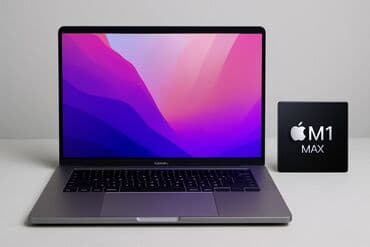 ucuz macbook: İşlənmiş Apple MacBook, 16 ", Apple M1 Max, 1 TB — 1