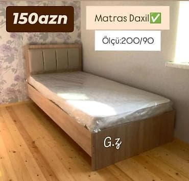 Çarpayılar: Təknəfərlik çarpayı, Matras ilə, Siyirməsiz — 1