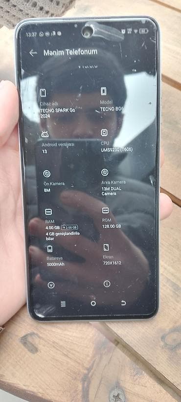 asus ekran: Tecno Spark Go 2024, 128 GB, rəng - Gümüşü, İki sim kartlı — 1