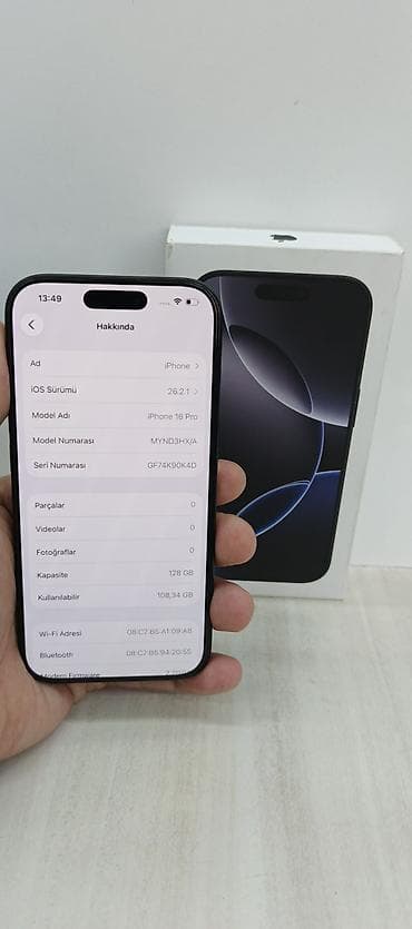 irsad iphone 11 pro: IPhone 16 Pro, 128 GB, Qara, Face ID — 4