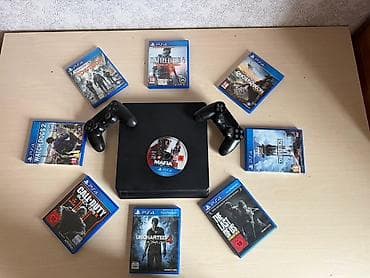 ps5 ucuz oyun: PlayStation 4 Slim oyun paketi Komplekt: - PS4 Slim konsolu (qara — 3